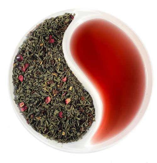 Brewed ORGANIC RASPBERRY GREEN TEA