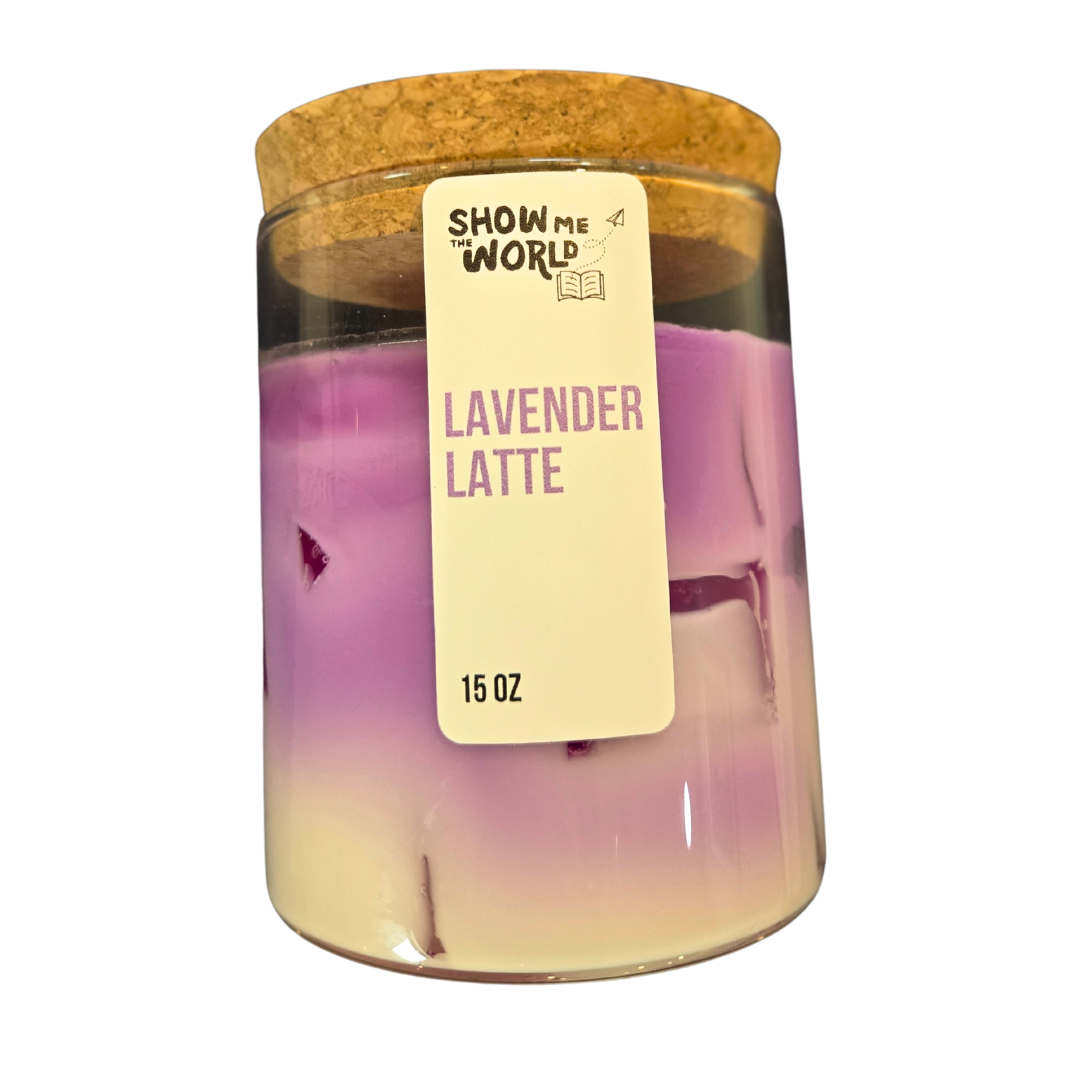 Lavender latte candle