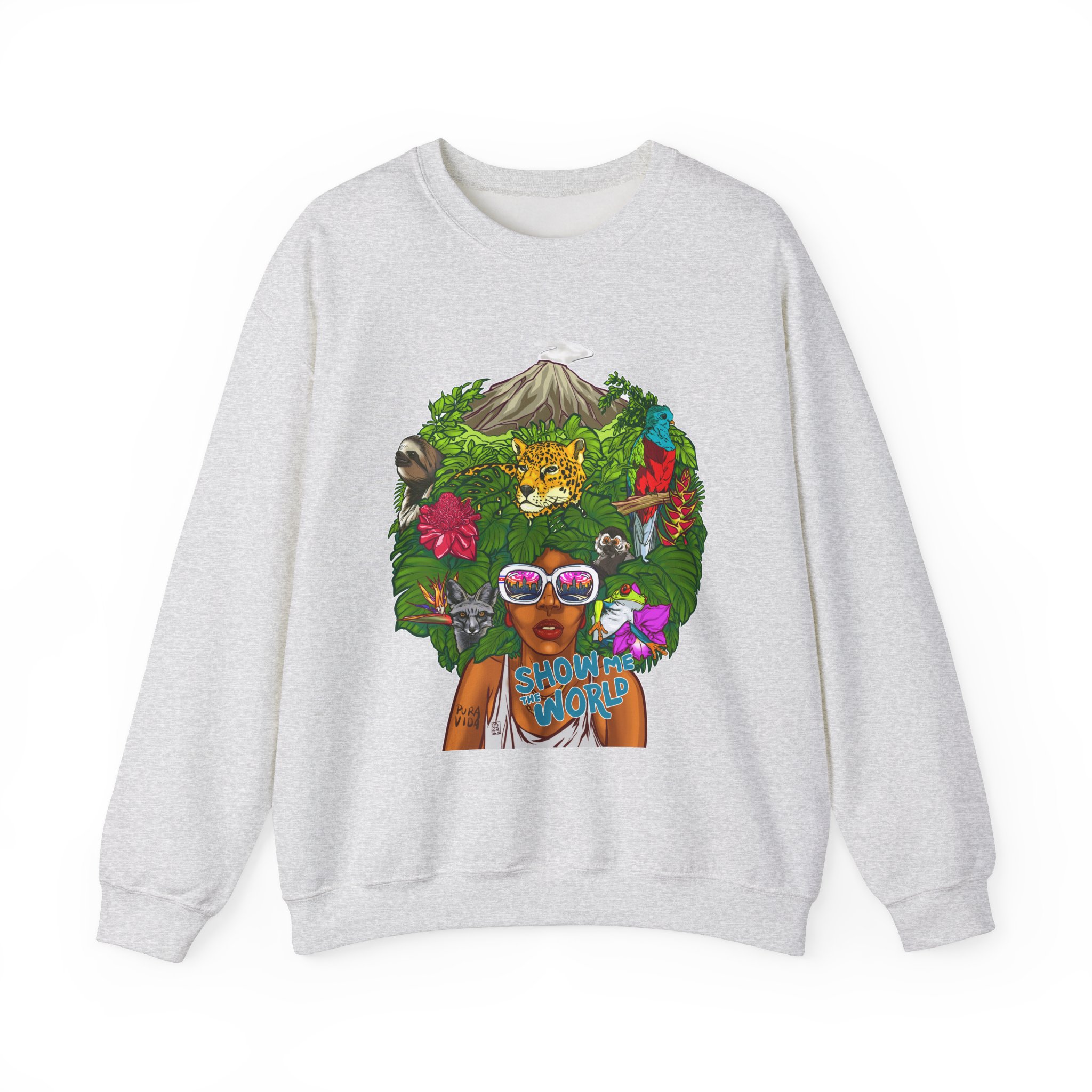 Bold Nature Vibes Unisex Heavy Blend™ Crewneck Sweatshirt - "Shout Out to the World" - Image 5